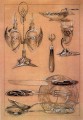 Estudios11902 crayón gouache Art Nouveau checo Alphonse Mucha